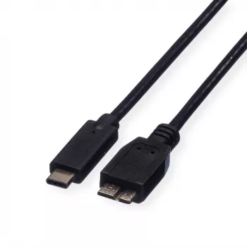 ROLINE - Kabel USB - USB Type C (M) na Micro-USB Type B (M) - 50 cm - Czarny (11.02.9005)