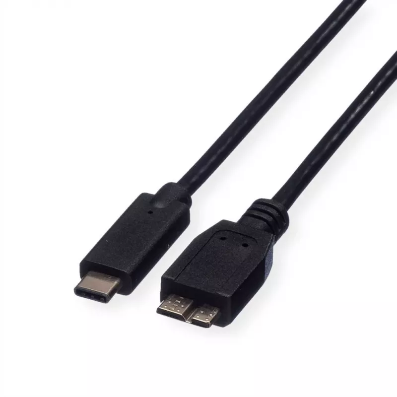 ROLINE - Kabel USB - USB Type C (M) na Micro-USB Type B (M) - 50 cm - Czarny (11.02.9005)