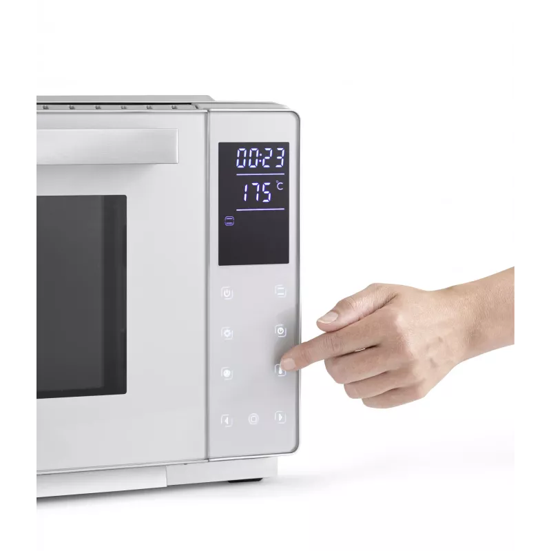 Piekarnik kompaktowy Caso Bake & Style 26 Touch 1500 W srebrny — blatowy mini piekarnik, szerokość użytkowa 26 cm