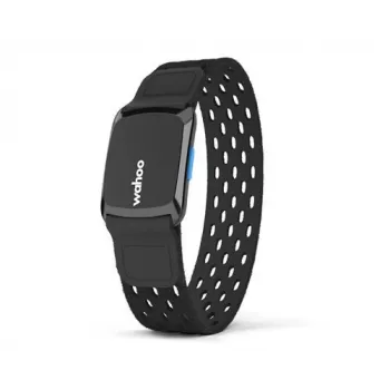 Wahoo ręczny czujnik tętna TICKR Fit — Bluetooth/ANT+, pomiar na nadgarstku, wodoodporność IPX7, 30 h pracy na baterii, czarny