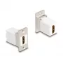 DeLOCK moduł keystone 67166 HDMI płaski srebrny biały