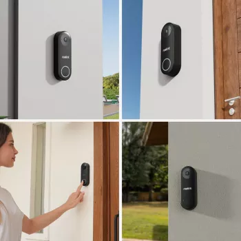Reolink D340W - wideodomofon 5MP z dzwonkiem, Wi-Fi 2,4/5 GHz, wykrywanie osób, audio dwukierunkowe, współpraca z rejestratorami NVR