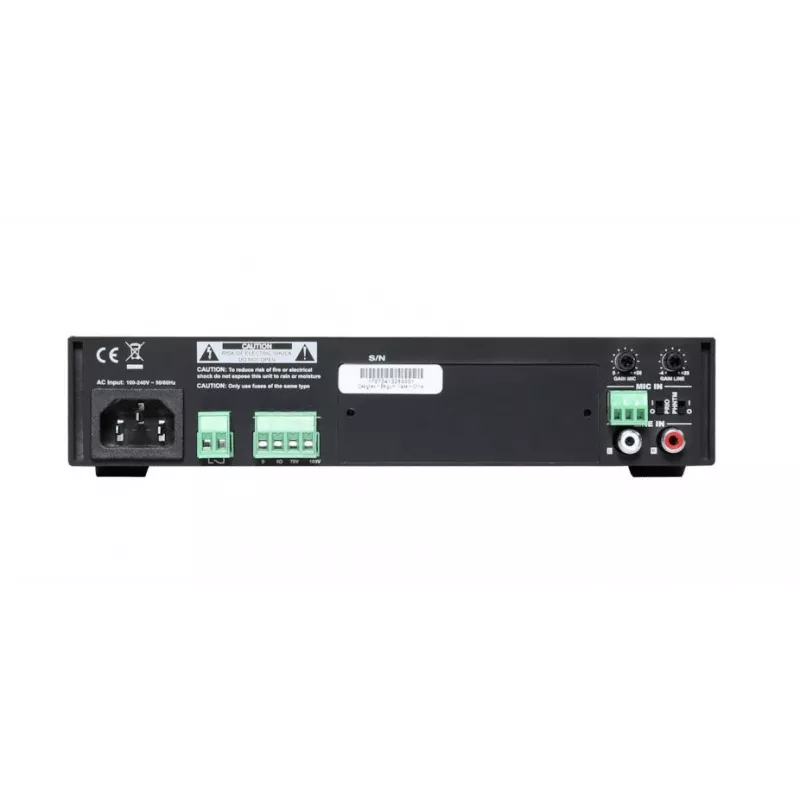 Wzmacniacz nagłośnieniowy Audac COM104 40W 70/100V czarny