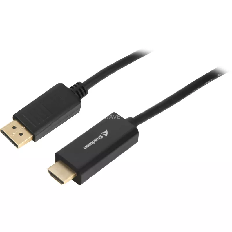 Przejściówka DisplayPort na HDMI Sharkoon 4K 60Hz, kabel 1 m