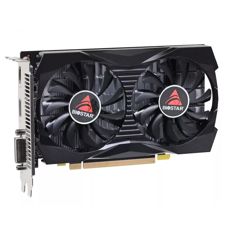 Karta graficzna dyskretna BIOSTAR GeForce GTX 1050 4 GB GDDR5, 1455 MHz boost, 128-bit, PCIe 3.0, 2 wentylatory