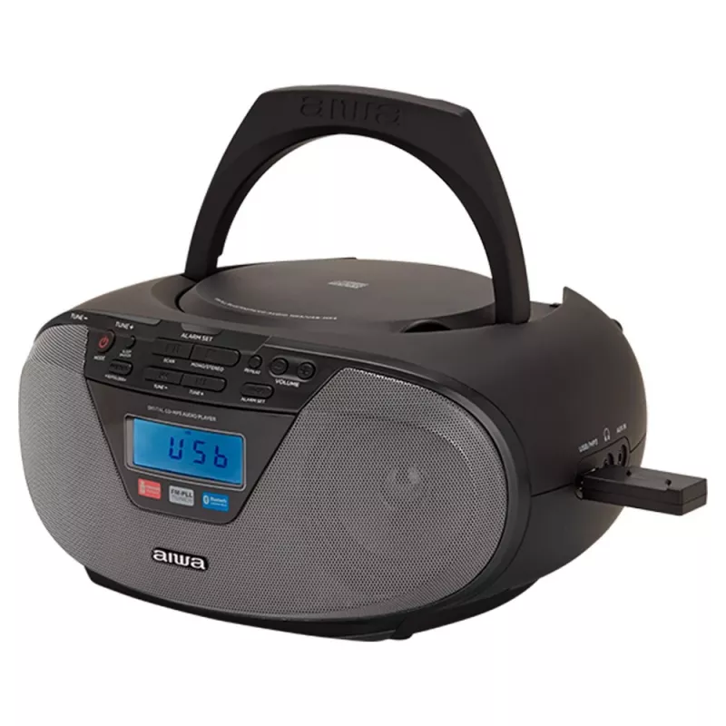 Mikrosystem audio Aiwa BBTU-400BK, odtwarzacz CD/MP3/FM-PLL/BT (czarny)
