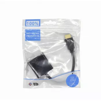 adapter kablowya VGA na HDMI TB AKTBXVAHMVGAF15 15 cm, VGA (żeńskie) na HDMI (męskie)
