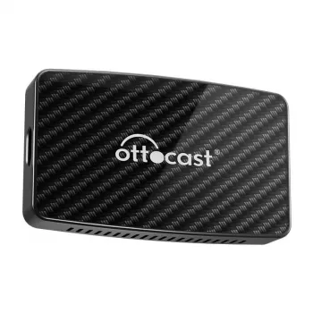 Adapter CarPlay/Android Ottocast CA400-S — 4-w-1: bezprzewodowy CarPlay i Android Auto, przewodowy Apple CarPlay i Android Auto, czarny