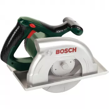 Theo Klein 8421 Piła tarczowa Bosch I Zasilana bateriami z ruchem obrotowym, funkcjami świetlnymi i dźwiękowymi I Wymiary: 23 cm x 16 cm x 14,5 cm I Zabawka dla