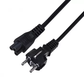 Kabel zasilający SAVIO CL-67 1.2 m H03VV-F 3×0,75 mm² IEC C na CEE7/7 czarny