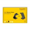 DELOCK 66941 Ładowarka bezprzewodowa 3-w-1 do smartfona, smartwatcha i słuchawek USB Type-C 15 W wewnętrzna czarna