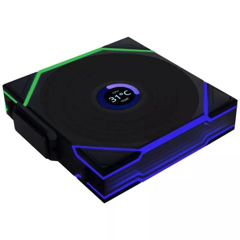 Wentylator obudowy 120 mm ARGB PWM z bezprzewodowym LCD Lian Li UNI FAN TL