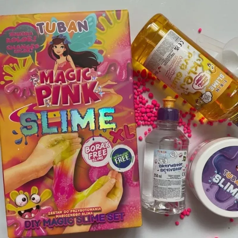 Zestaw do samodzielnego wykonania slime TUBAN TU3569 — Magic Pink XL, nietoksyczny, bezpieczny dla dzieci