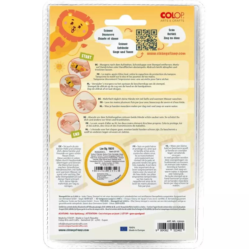 Pieczątka Colop 156693 dla dzieci okrągła wielokolorowa