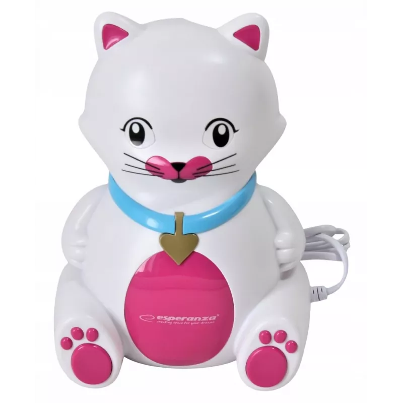 Stołowy nebulizator siateczkowy ESPERANZA ECN003 — przepływ powietrza 8 l/min, nebulizacja 0,4 ml/min, maks. napełnienie 10 ml, AC 220 V