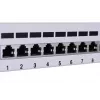 Patch panel LANBERG PPF6-9012-S, 12-portowy, metalowy, szary, 1U, 215×130×44,5 mm