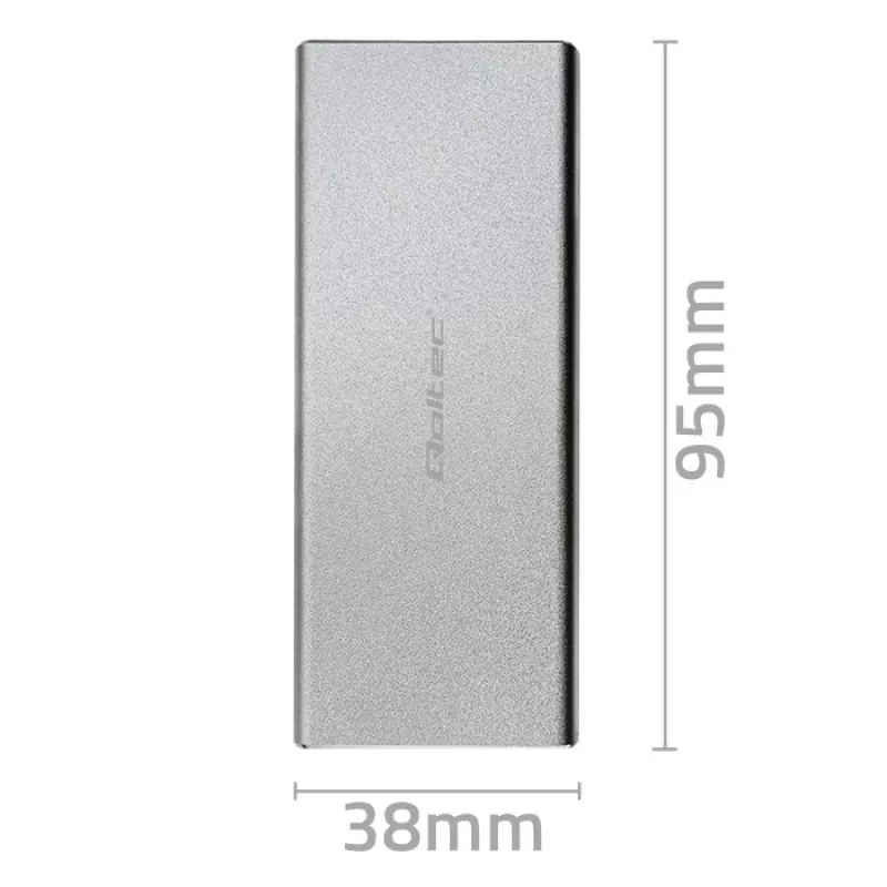 Aluminiowa obudowa QOLTEC 51833 dla dysku M.2 SSD, SATA na USB 3.0, obsługa do 2 TB