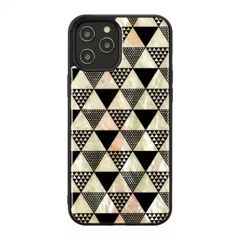 Etui ochronne iKins do Apple iPhone 12 Pro Max — czarna faktura piramidy