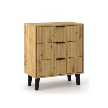 SCANDI 3S cienki dąb ARTISAN komoda