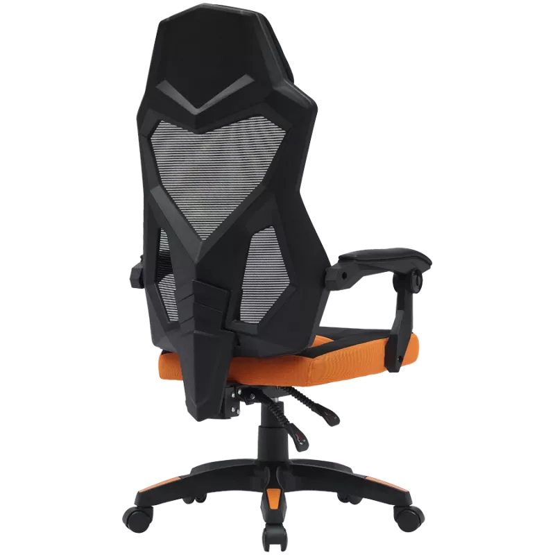 Fotel gamingowy CANYON Wave MCH02 — oparcie z siatki, ergonomiczny design, czarny/pomarańczowy