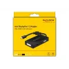 Adapter DeLOCK Mini DisplayPort 1.2 na VGA HDMI DVI Audio 4K Pasywny Czarny