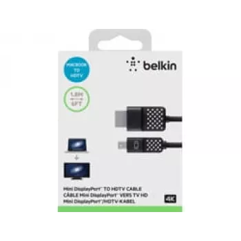 Kabel Mini DisplayPort do HDTV, 1,8 m, Mini DisplayPort, HDMI, Męski, Męski, Czarny