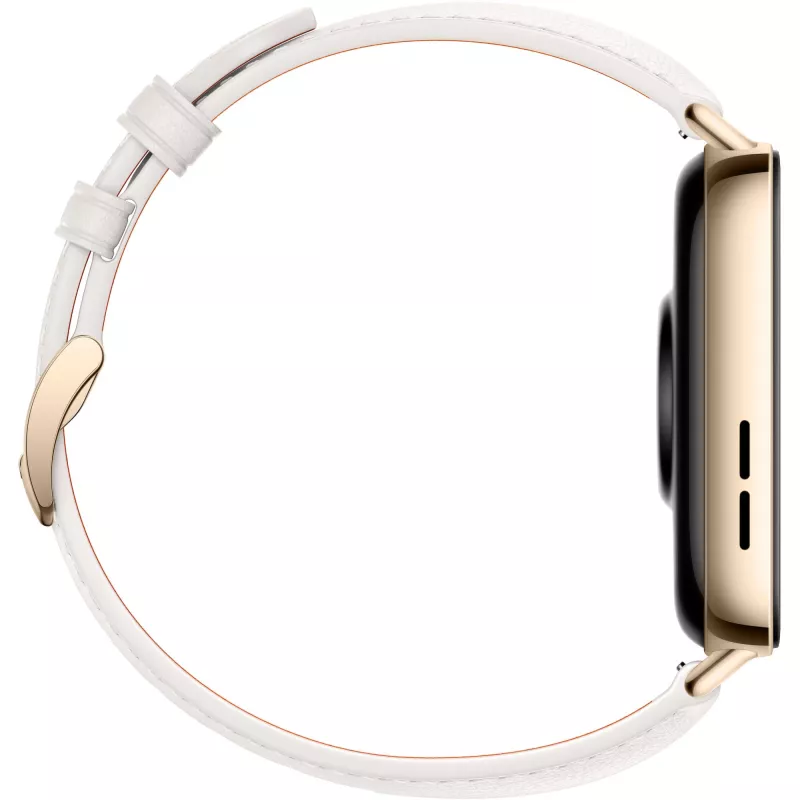 Watch Fit 3 (Solo-B19V), Smartwatch złoty/biały, skórzany pasek w kolorze białym
