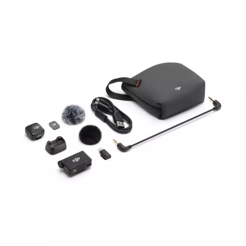 DJI Mic Mini Zmontowany odbiornik do kamery Czarny