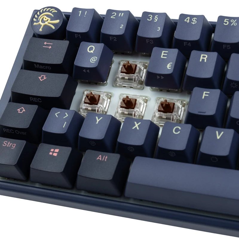 Klawiatura Ducky One 3 SF do gier USB QWERTZ niemiecka niebieska
