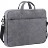 Torba Toploader DEFENDER Solid na laptopy 15,6 cala, poliuretanowa, szara, uchwyt do przenoszenia, odpinany pasek na ramię