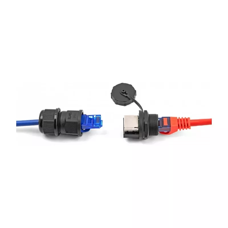 DeLOCK RJ45 Cat.6A Coupler IP67 wodoodporny pyłoszczelny czarny