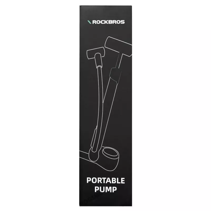 Rockbros 42310006001 Ręczna pompka rowerowa z manometrem Czarna