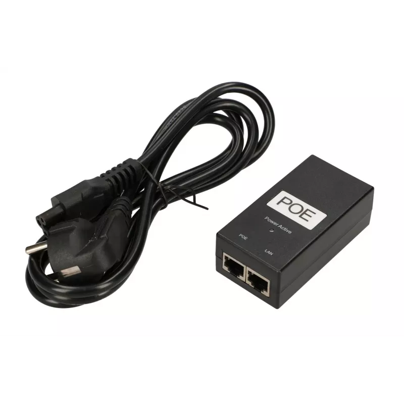 Zasilacz Extralink POE-48-24W-G, 48V, 0,5A, 24W, Gigabit, kabel w zestawie 802.3af/at