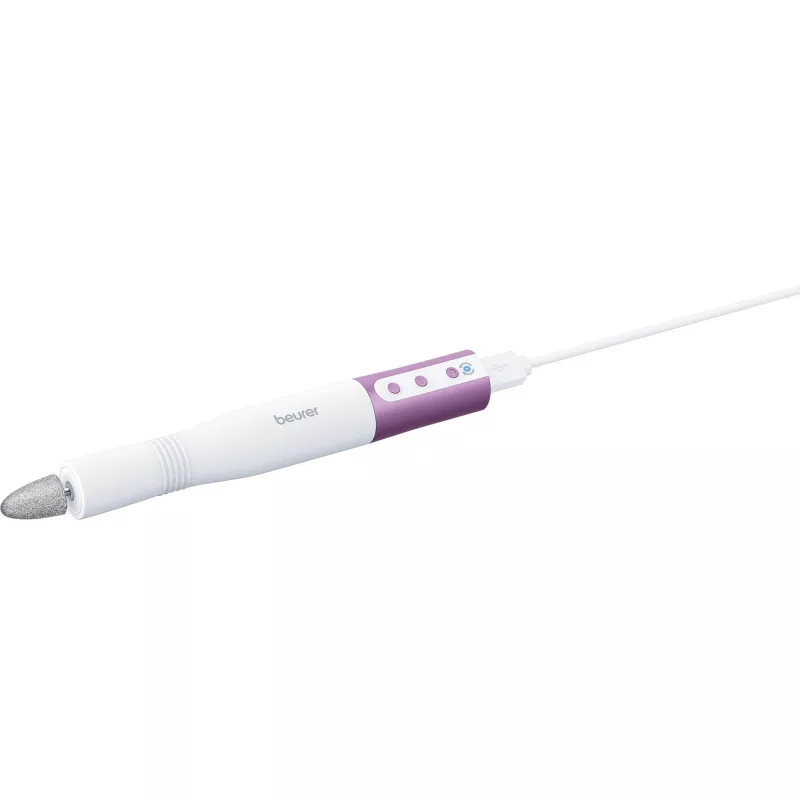 Urządzenie do pielęgnacji paznokci Beurer MP 52 — elektryczny zestaw do manicure/pedicure, biało-fioletowy