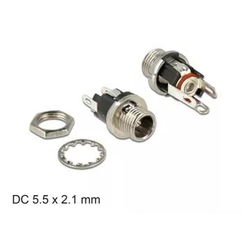 Złącze przewodowe DeLOCK 89910 DC Czarny Nickel