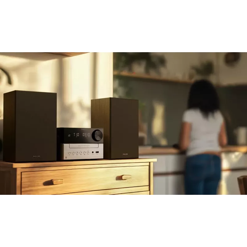 Philips TAM3205M2 system audio domowy Domowy system audio micro 20 W Czarny, Srebrny