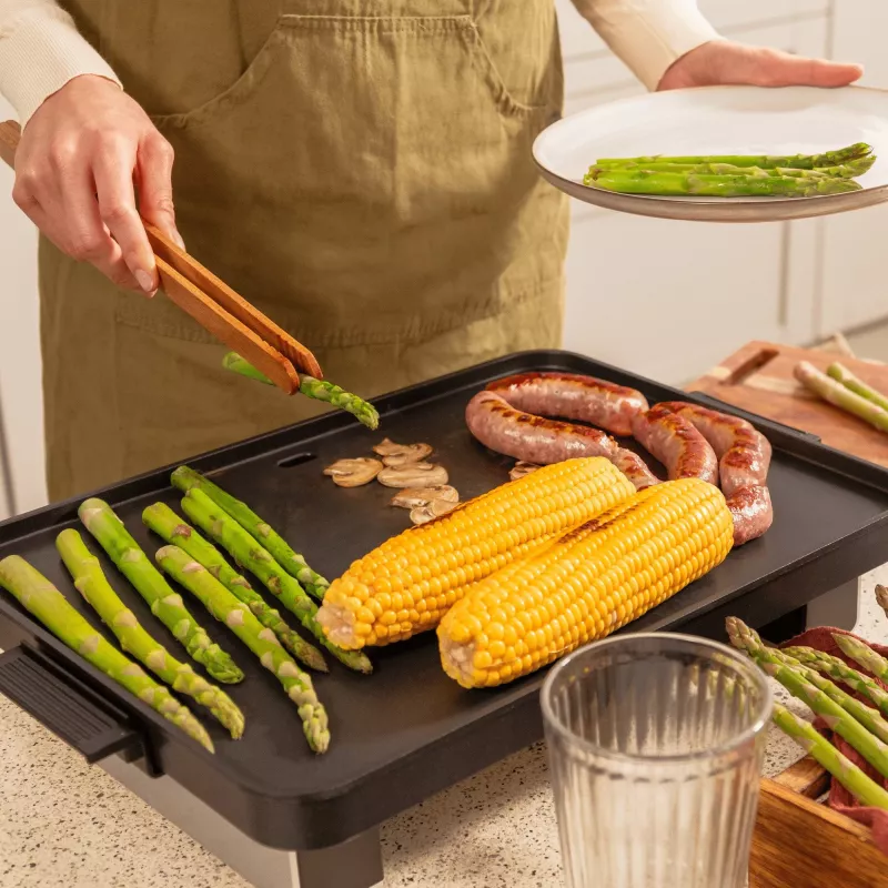 Table Grill Magnet 1800, elektryczna płyta grillowa czarna/srebrna, 1800 W