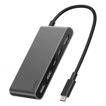 Belkin Connect, USB Type-C, HDMI, USB 2.0 Type-A, USB Type-C, 5000 Mbit/s, 60 Hz, 3840 x 2160 Pixel, Czarny