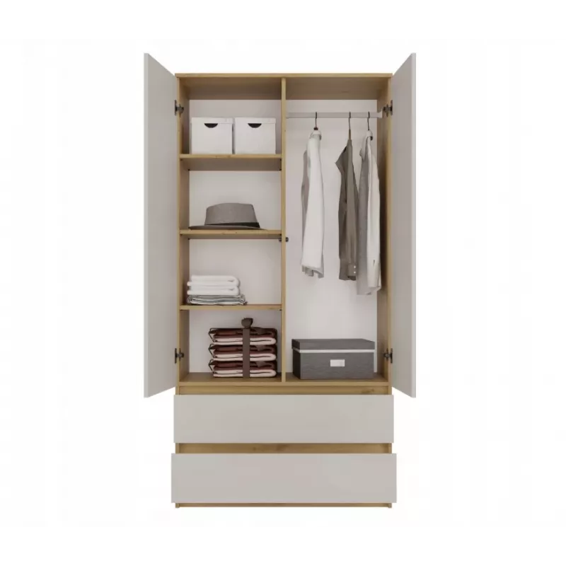 MALWA SS-90 wardrobe dąb artisan/kaszmir