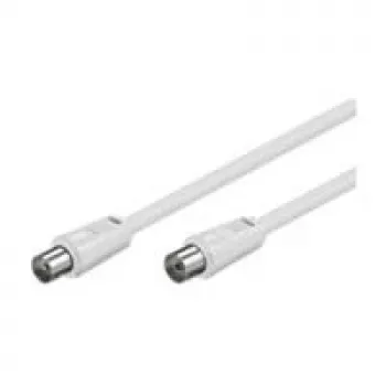 Wentronic Goobay Kabel antenowy, 100% ekranowany, biały, 10 m - Wtyk koncentryczny – gniazdo koncentryczne (50716)