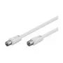 Wentronic Goobay Kabel antenowy, 100% ekranowany, biały, 10 m - Wtyk koncentryczny – gniazdo koncentryczne (50716)