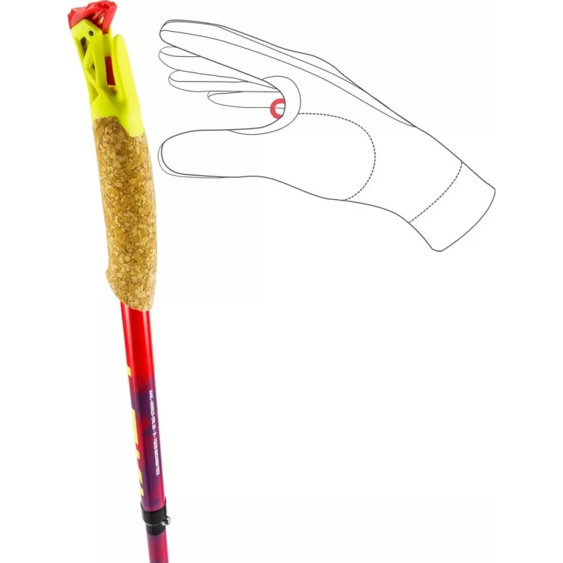 Kijki trekkingowe Leki TRL Ultratrail FX One 115 cm, czerwone