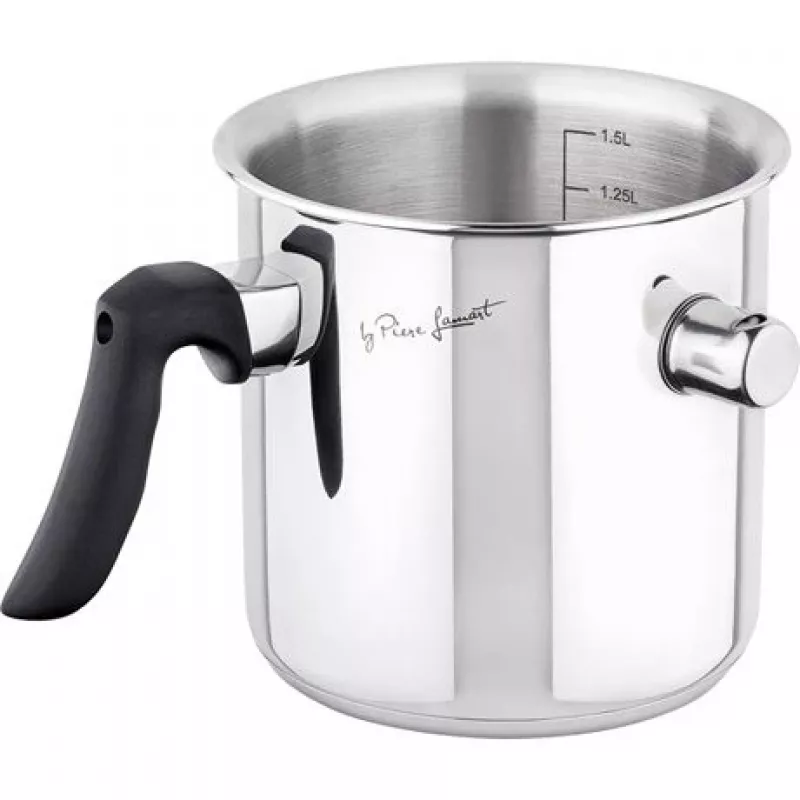 Mlecznik LAMART LT1068, stal nierdzewna o podwójnych ściankach, dno warstwowe, 1,5 L, gwizdek, skala objętości
