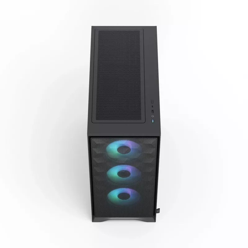 Obudowa PC Fractal Design Pop 2 Air Czarny TG RGB Midi Tower — ATX/Micro‑ATX/Mini‑ITX, 3x120mm przód, 1x120mm tył, zatoki 2,5 cala+3,5 cala
