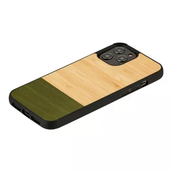 Etui ochronne na telefon Man and Wood dla iPhone 12 / 12 Pro — bambusowy las czarny