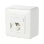 Metz Connect C6Amodul 180° - Steckdosenauslass - RJ 45 - 1 Netzwerkdose - Pure White, RAL 9010 (130B11D10002-E)