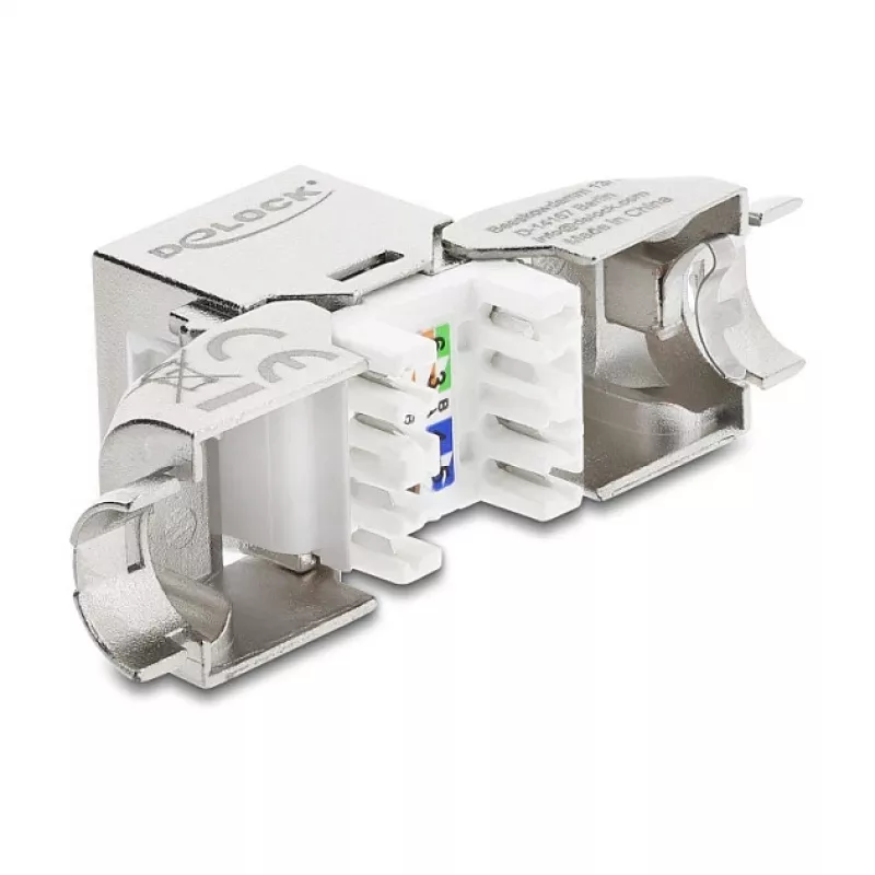 Moduł Keystone RJ45 gniazdo Cat.6A beznarzędziowe 90° DELOCK 90800