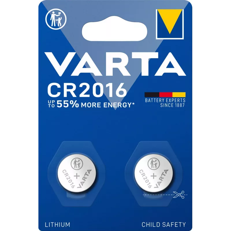 Bateria litowa VARTA Electronics CR2016 90 mAh 3V VE 2 (06016101402)