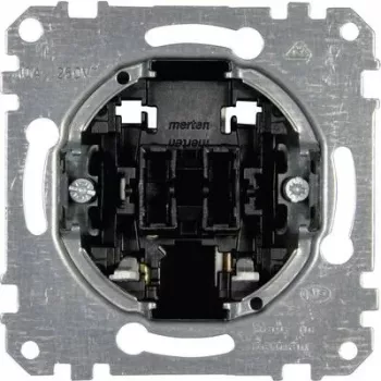 Przełącznik przyciskowy Merten MEG3150-0000 1P metaliczny, 250 V AC, 10 A