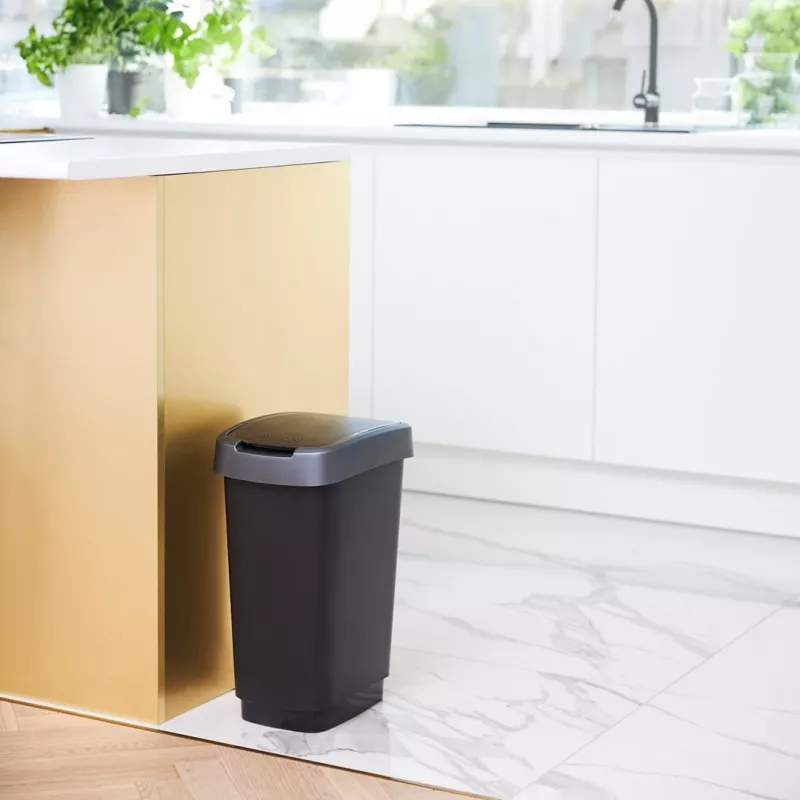 rotho Twist 25 L prostokątny pojemnik do przechowywania z polipropylenu — 25 L, 476×333×252 mm, czarny